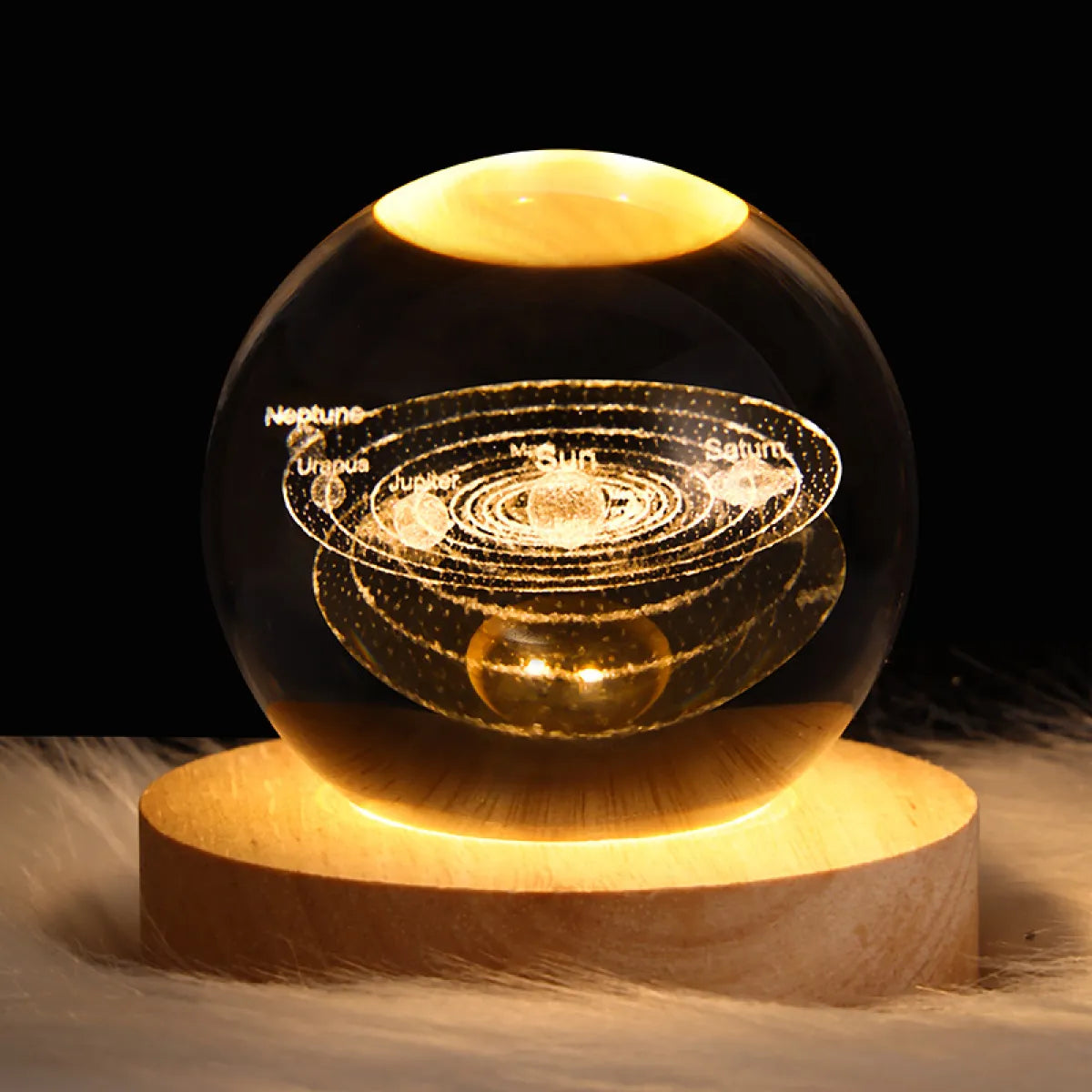 3D Crystal Ball Galaxy Night Light