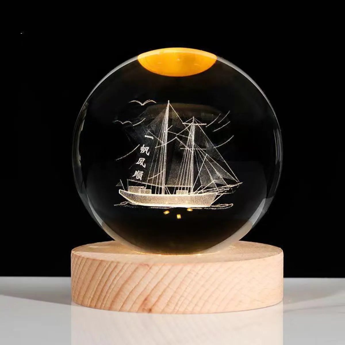 3D Crystal Ball Galaxy Night Light
