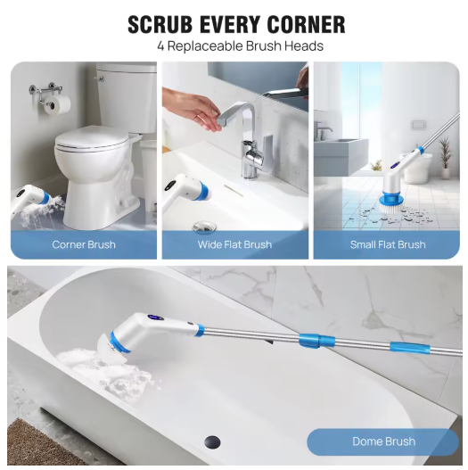 Rechargeable Rotating Cleaning Brush