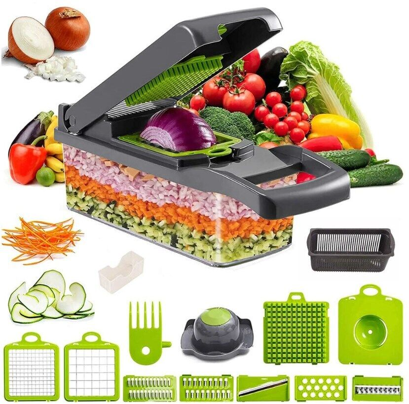 15-in-1 Vegetable Chopper & Food Slicer – Multi-Function Kitchen Cutter