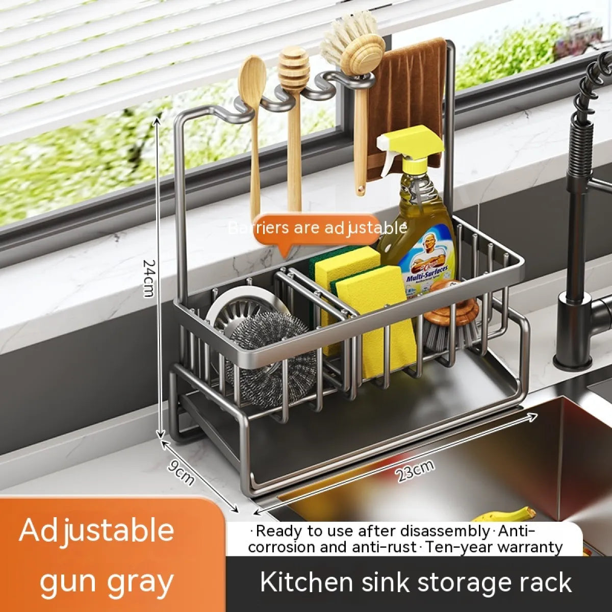 Kitchen Sink Storage Drainage Rack