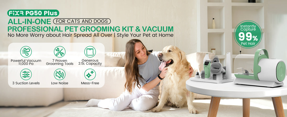 Pet Vacuum Grooming & Hair Remover Machine