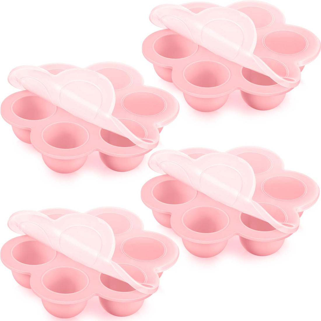 Silicone Baby Food Freezer Tray with Lid 4-Pack