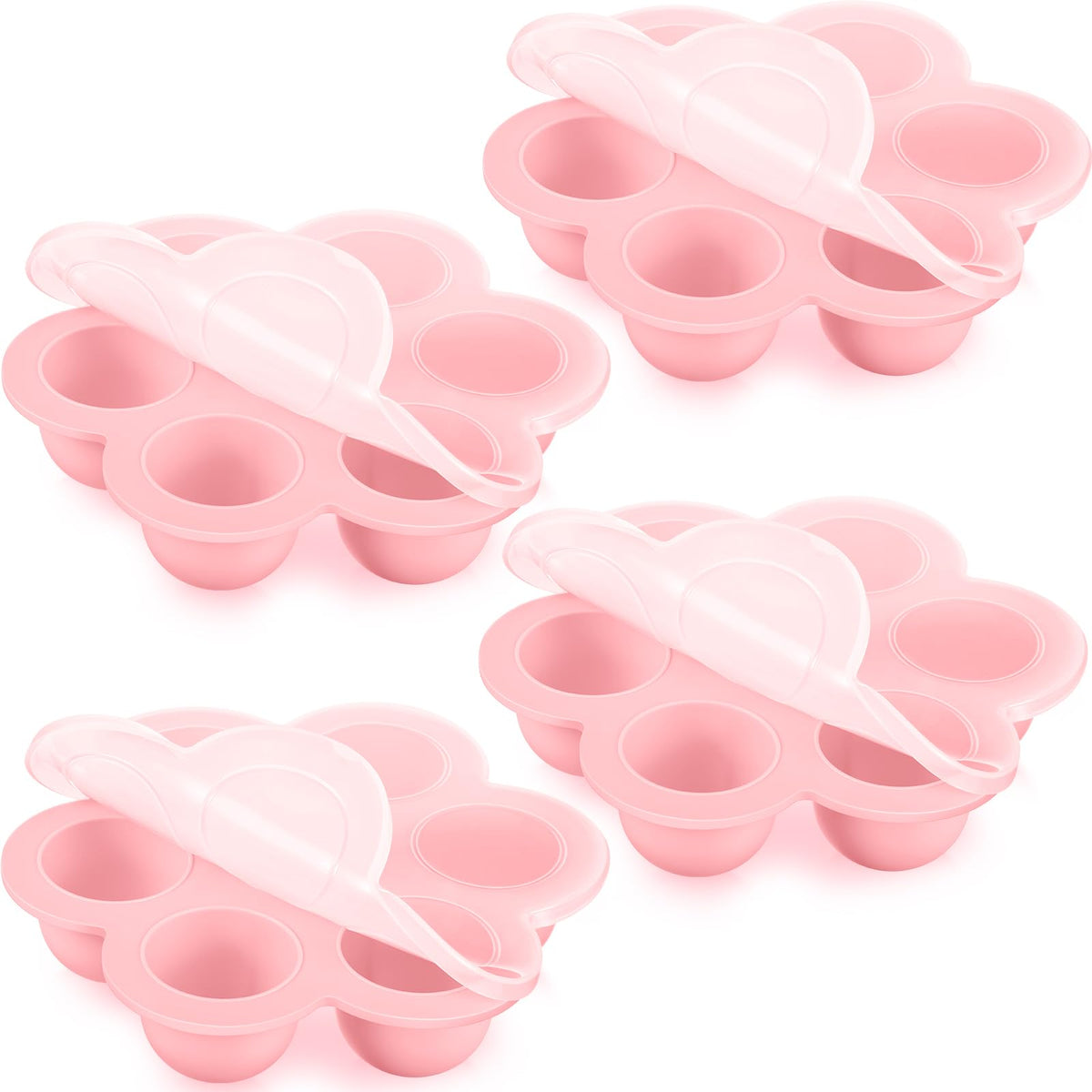 Silicone Baby Food Freezer Tray with Lid 4-Pack