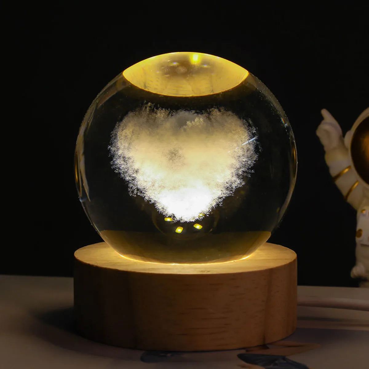 3D Crystal Ball Galaxy Night Light