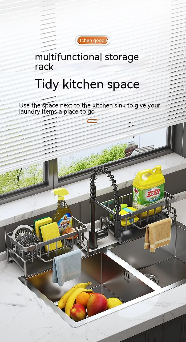 Kitchen Sink Storage Drainage Rack