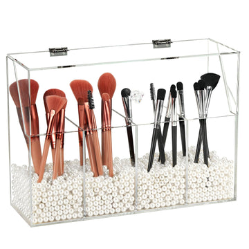 Acrylic Makeup Brush Organizer Dustproof Cover