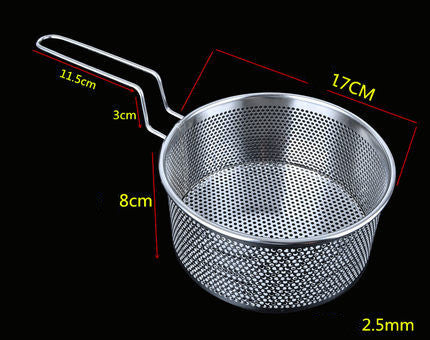 Stainless Steel Frying Basket and Colander Spoon