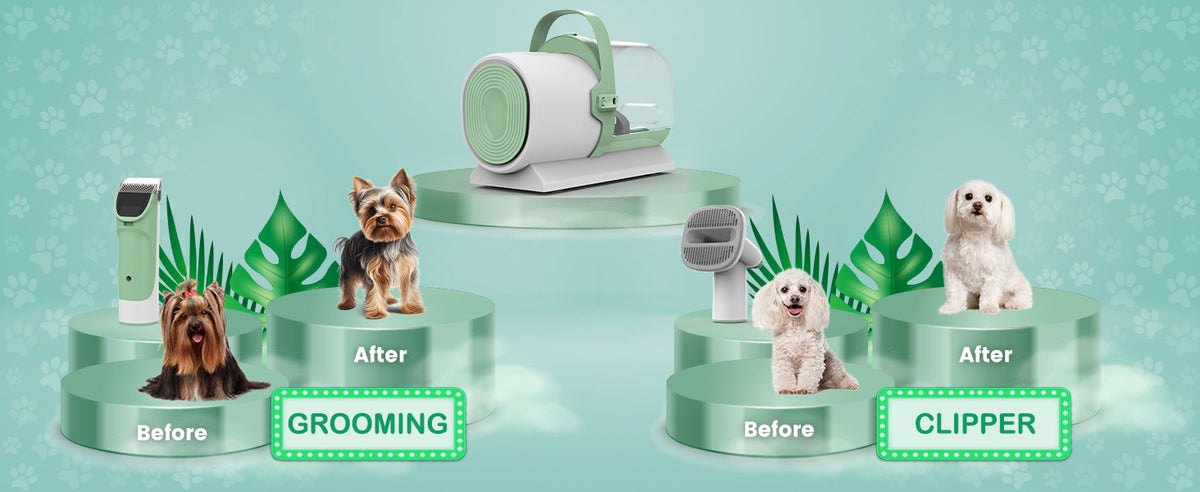 Pet Vacuum Grooming & Hair Remover Machine
