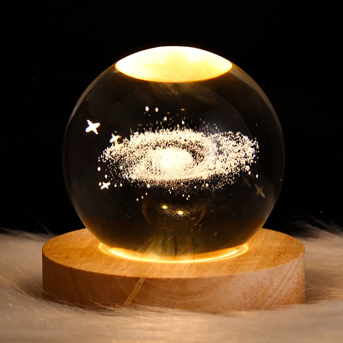 3D Crystal Ball Galaxy Night Light