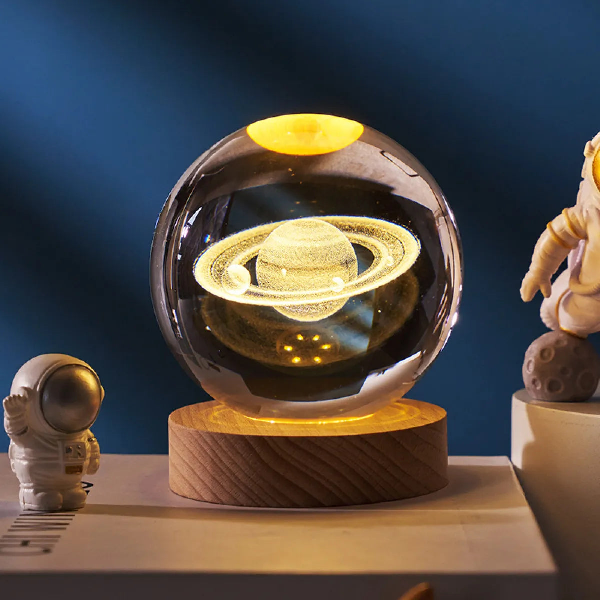 3D Crystal Ball Galaxy Night Light