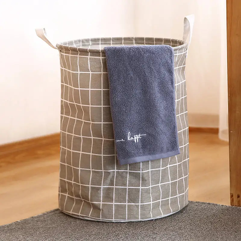 Portable Round Clothes Laundry Hamper