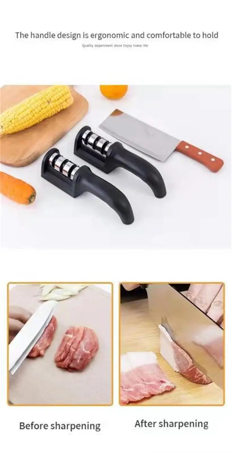 3-Stage Kitchen Knife Sharpener Tool