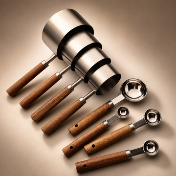 Stainless Steel Measuring Cups and Spoons Set