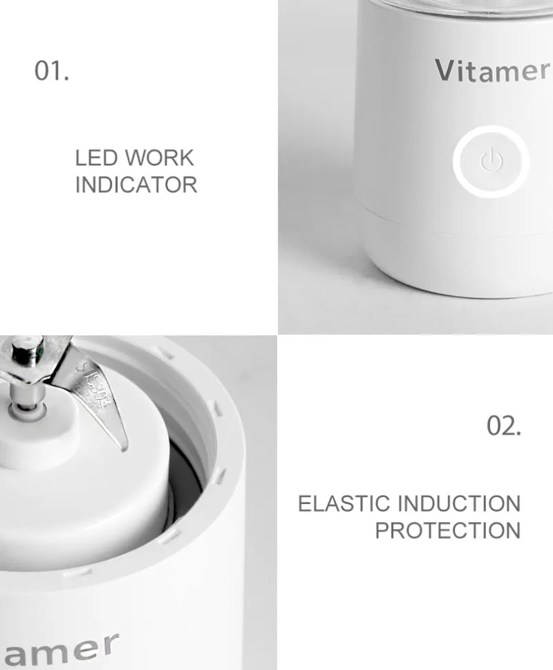 Portable USB Rechargeable Blender 350ml