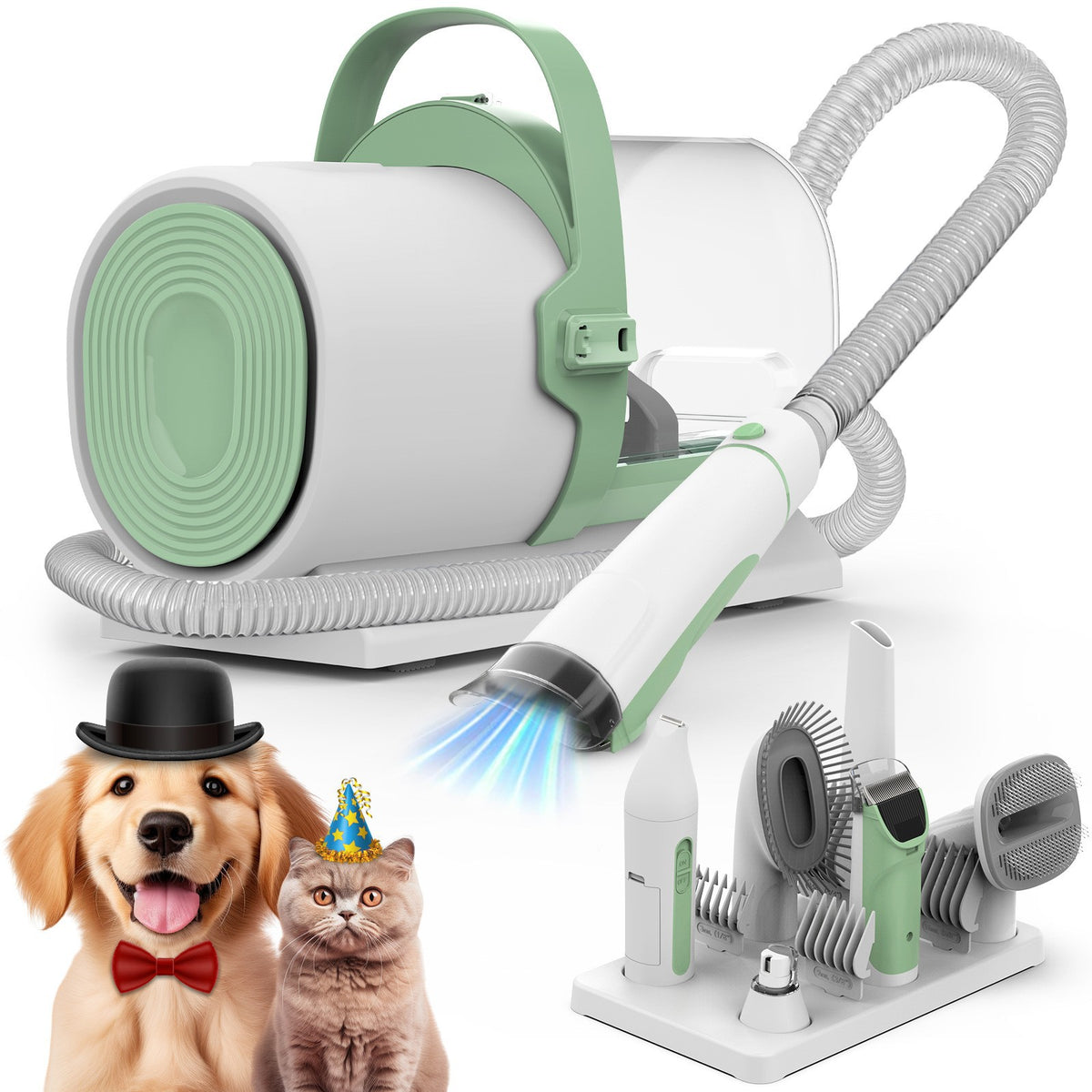 Pet Vacuum Grooming & Hair Remover Machine