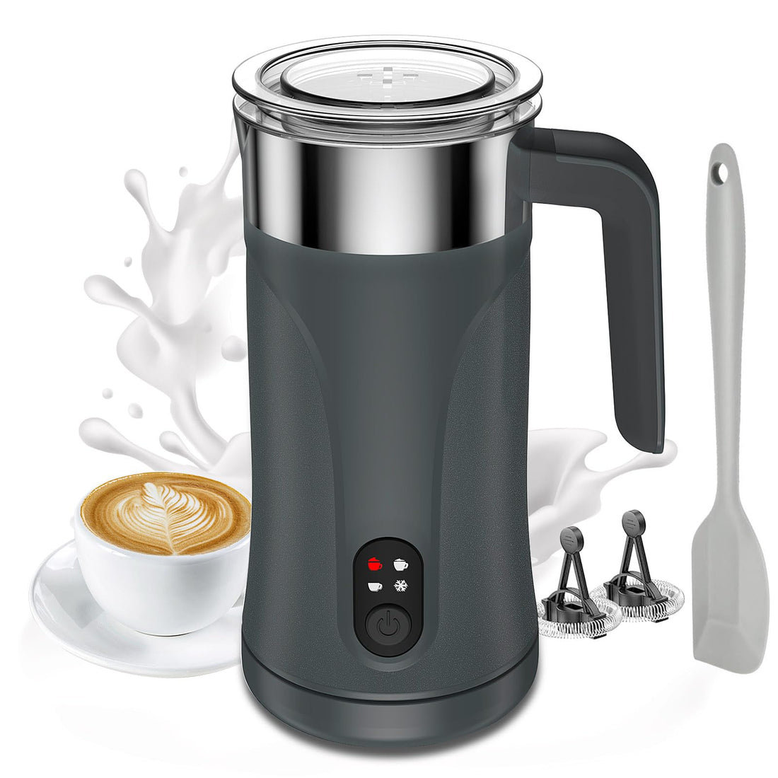 4-in-1 Electric Milk Frother and Steamer 300ml