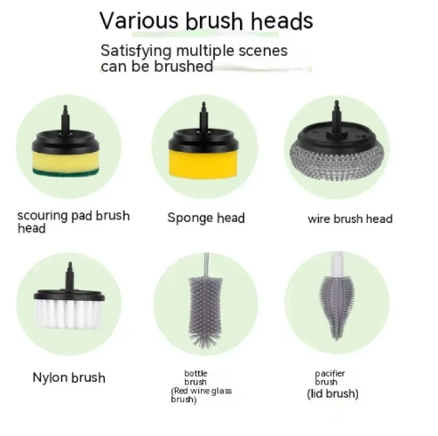 Rechargeable Electric Scrubber Brush Set