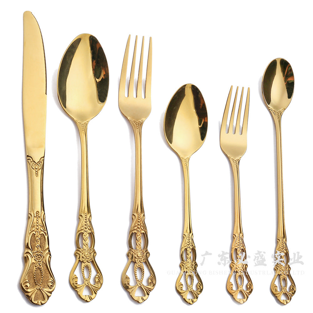 Embossed Stainless Steel Banquet Cutlery Set