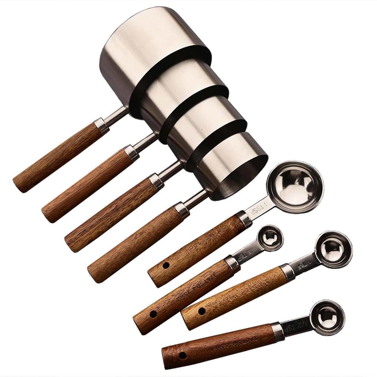 Stainless Steel Measuring Cups and Spoons Set