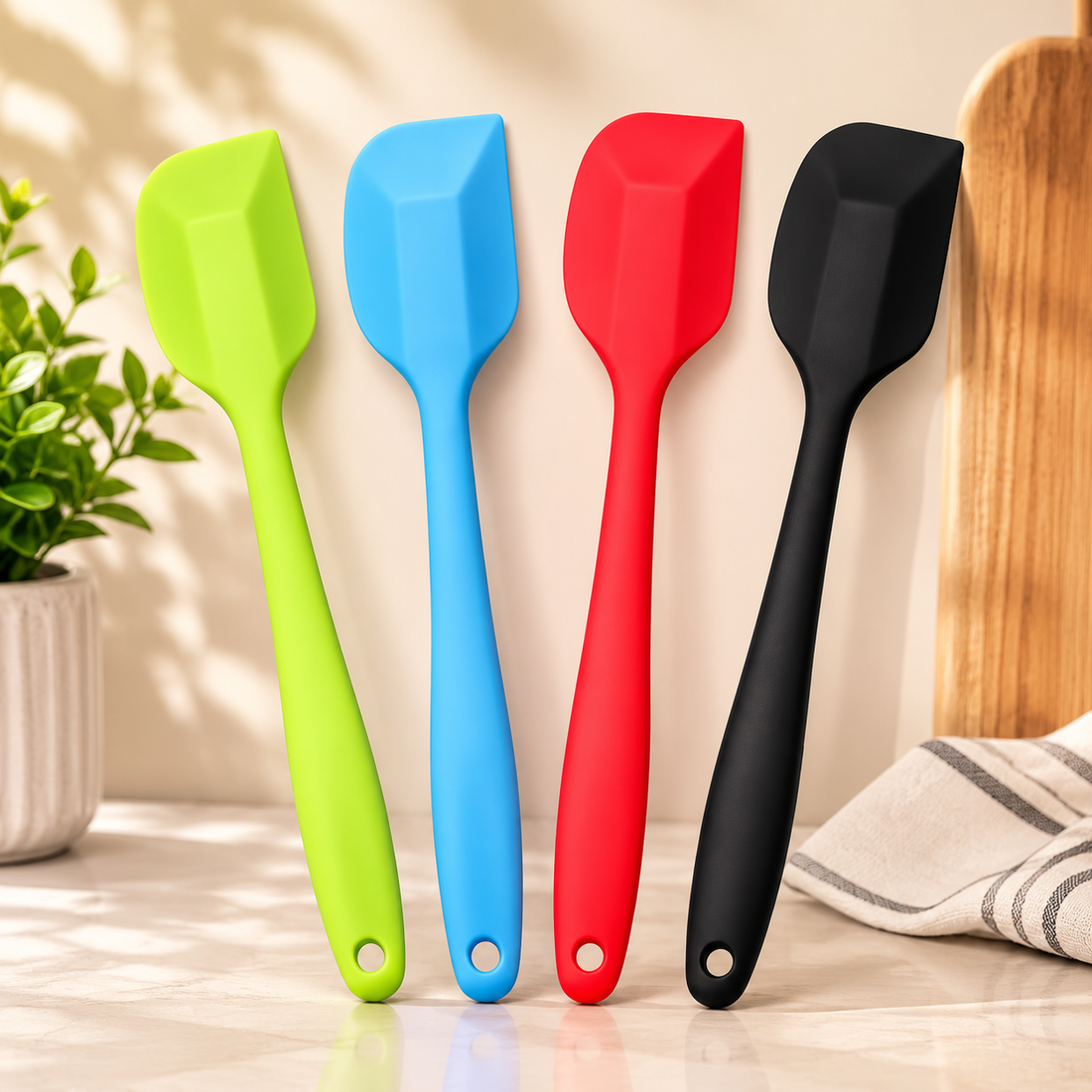 Silicone Spatula Set 4-Piece Heat-Resistant BPA-Free