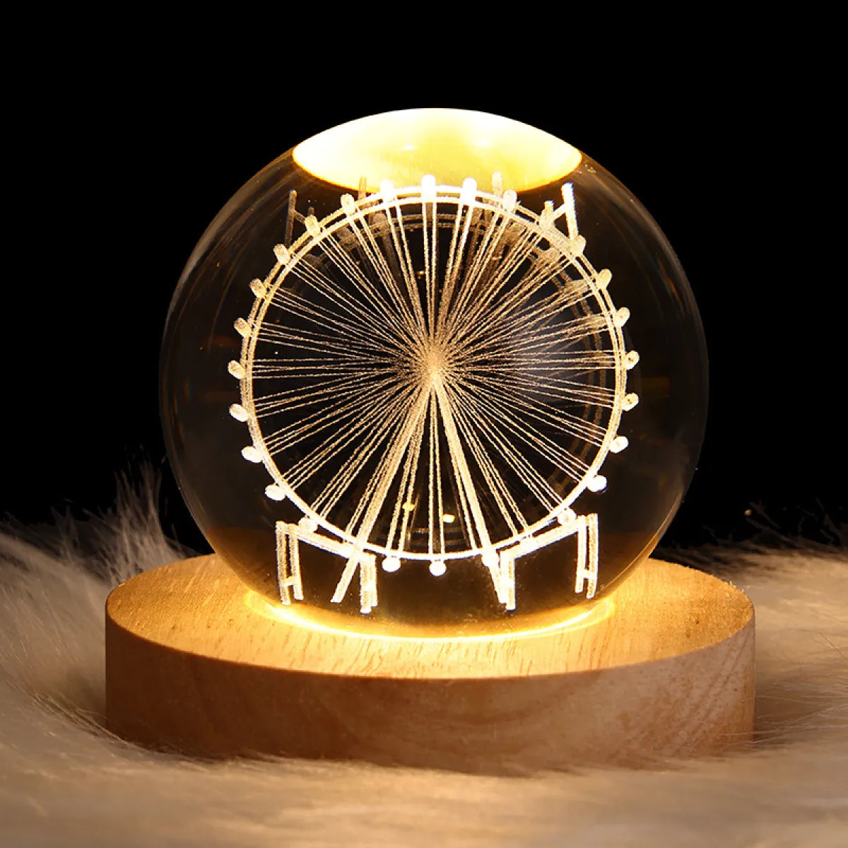 3D Crystal Ball Galaxy Night Light
