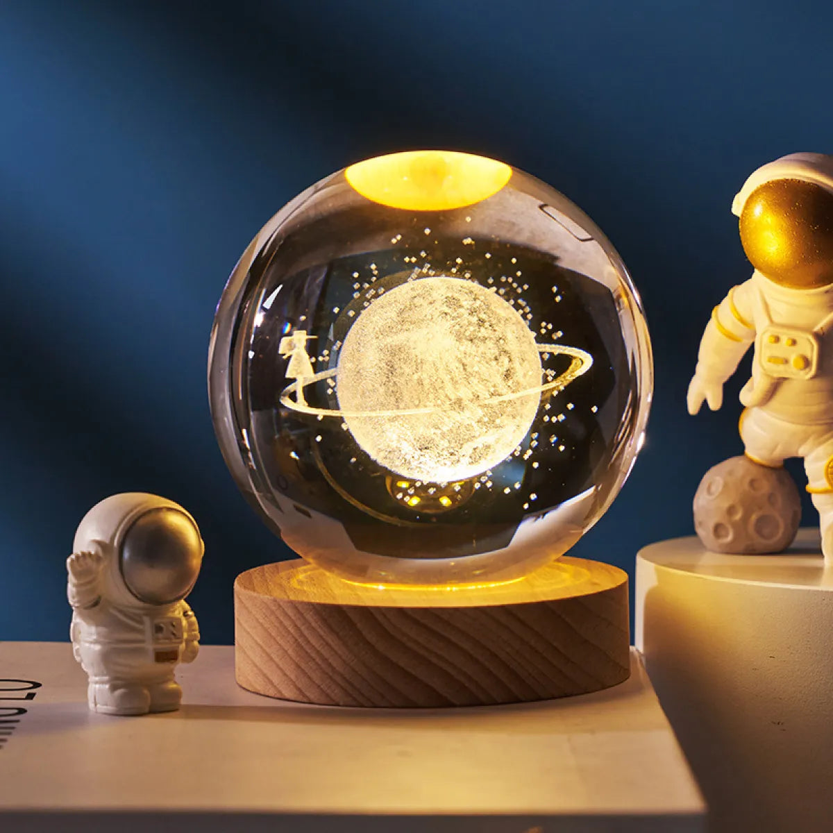 3D Crystal Ball Galaxy Night Light