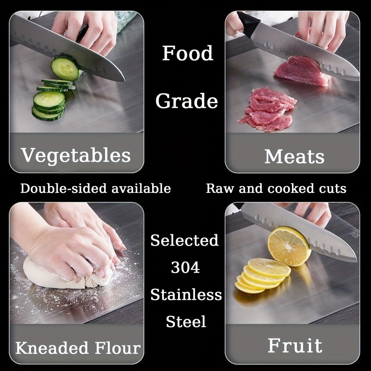 Pure Titanium Cutting Board Double-Sided Kitchen
