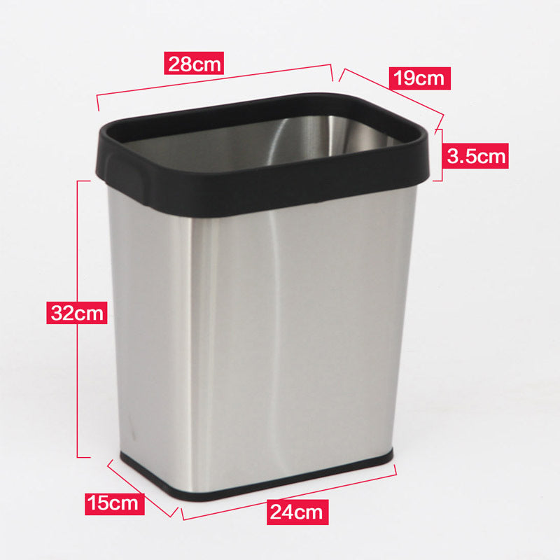 Stainless Steel Open Top Waste Bin