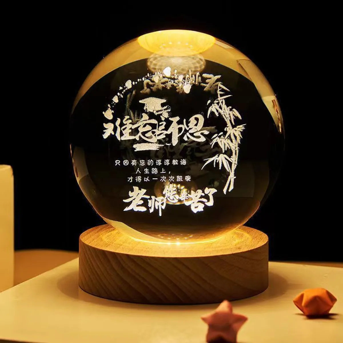 3D Crystal Ball Galaxy Night Light