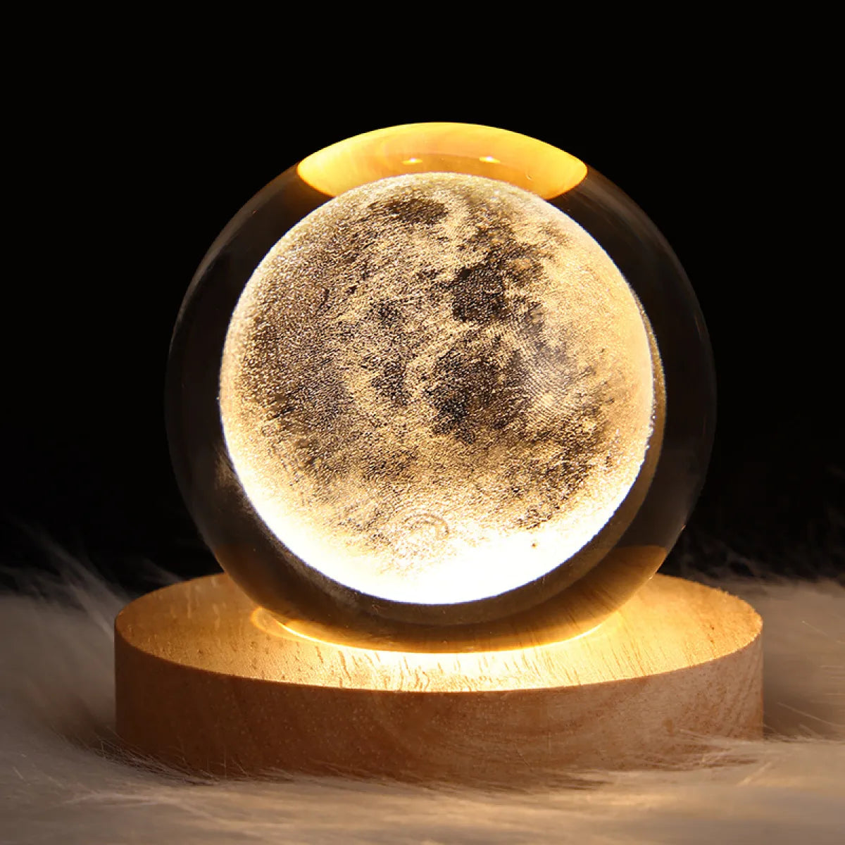 3D Crystal Ball Galaxy Night Light