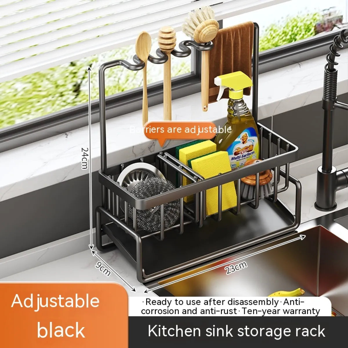 Kitchen Sink Storage Drainage Rack