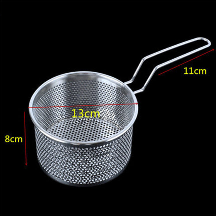 Stainless Steel Frying Basket and Colander Spoon