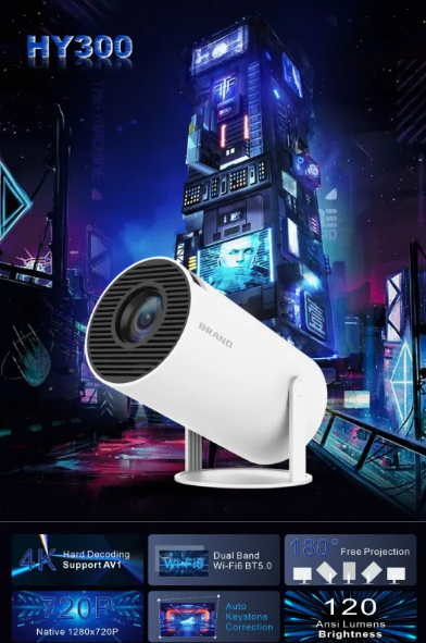 Portable 4K LCD Home Theater Projector