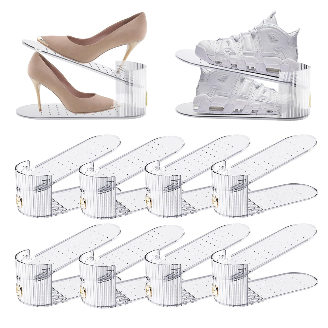 Clear Shoe Slot Organizer 10-Pack