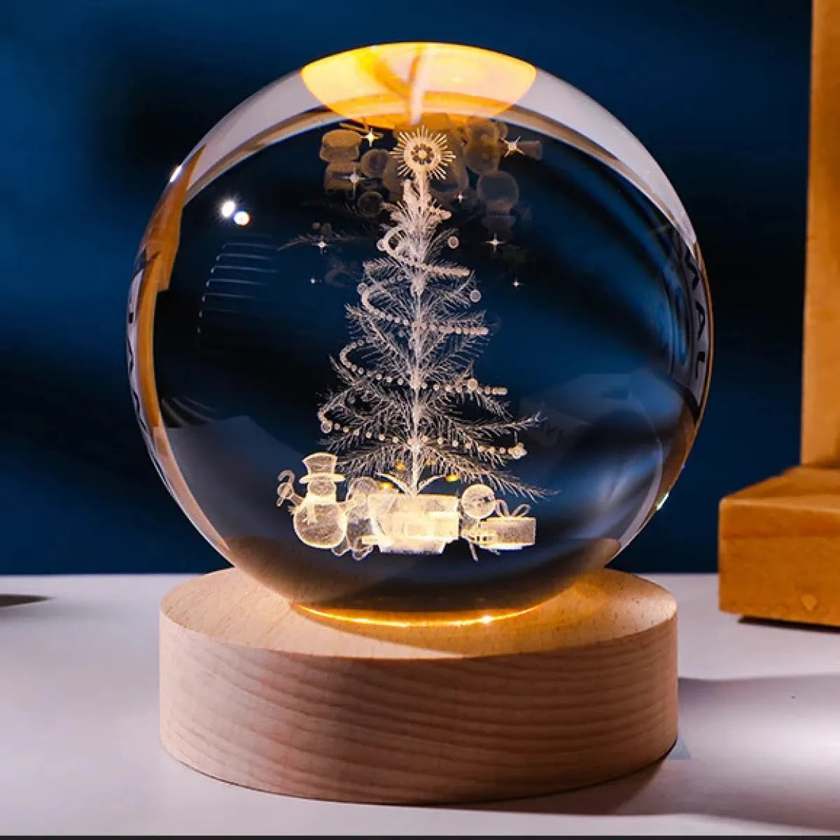 3D Crystal Ball Galaxy Night Light