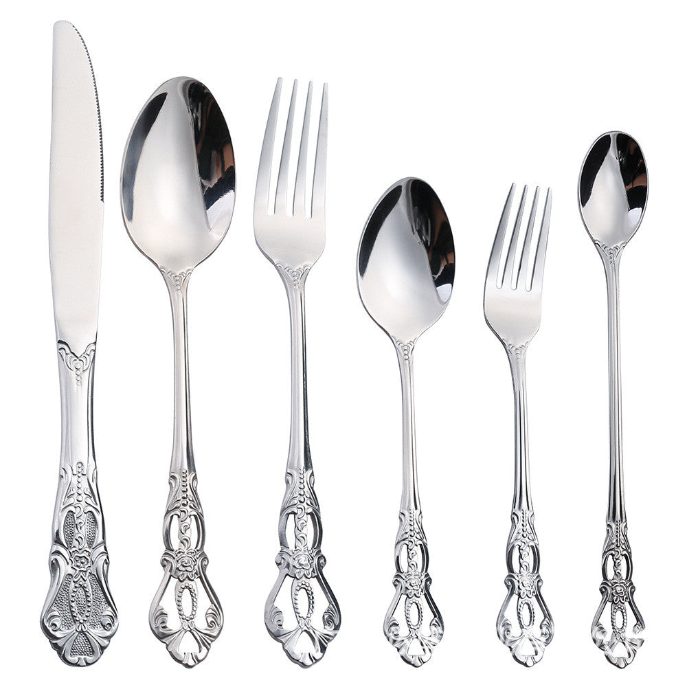 Embossed Stainless Steel Banquet Cutlery Set
