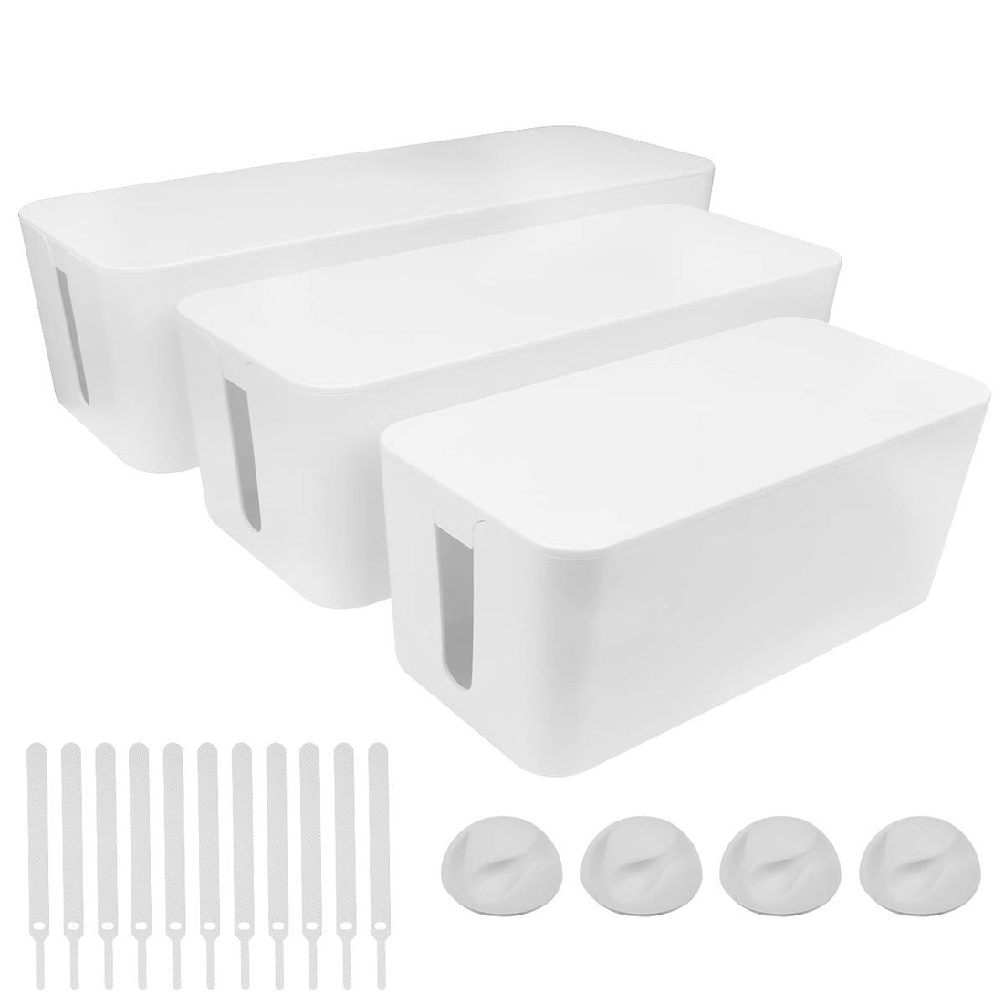 Cable Management Box Organizer 3-Pack